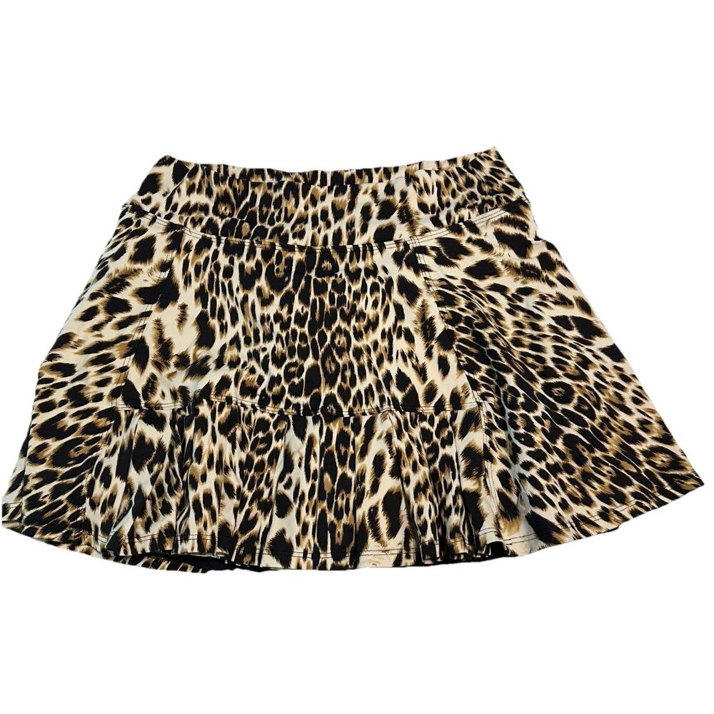 dona jo Ladies sz Medium (2) Tennis Golf Pickleball skort stretch pull On Animal